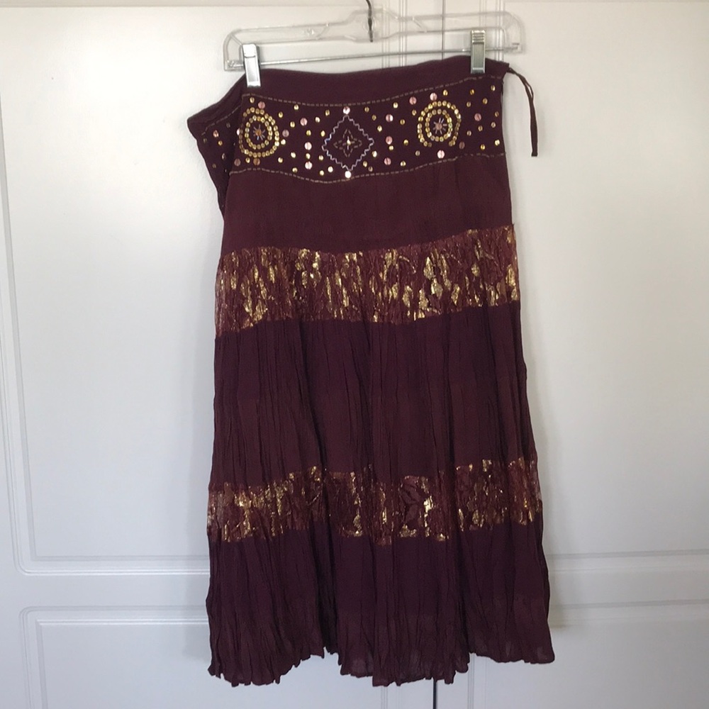 Cache midi skirt